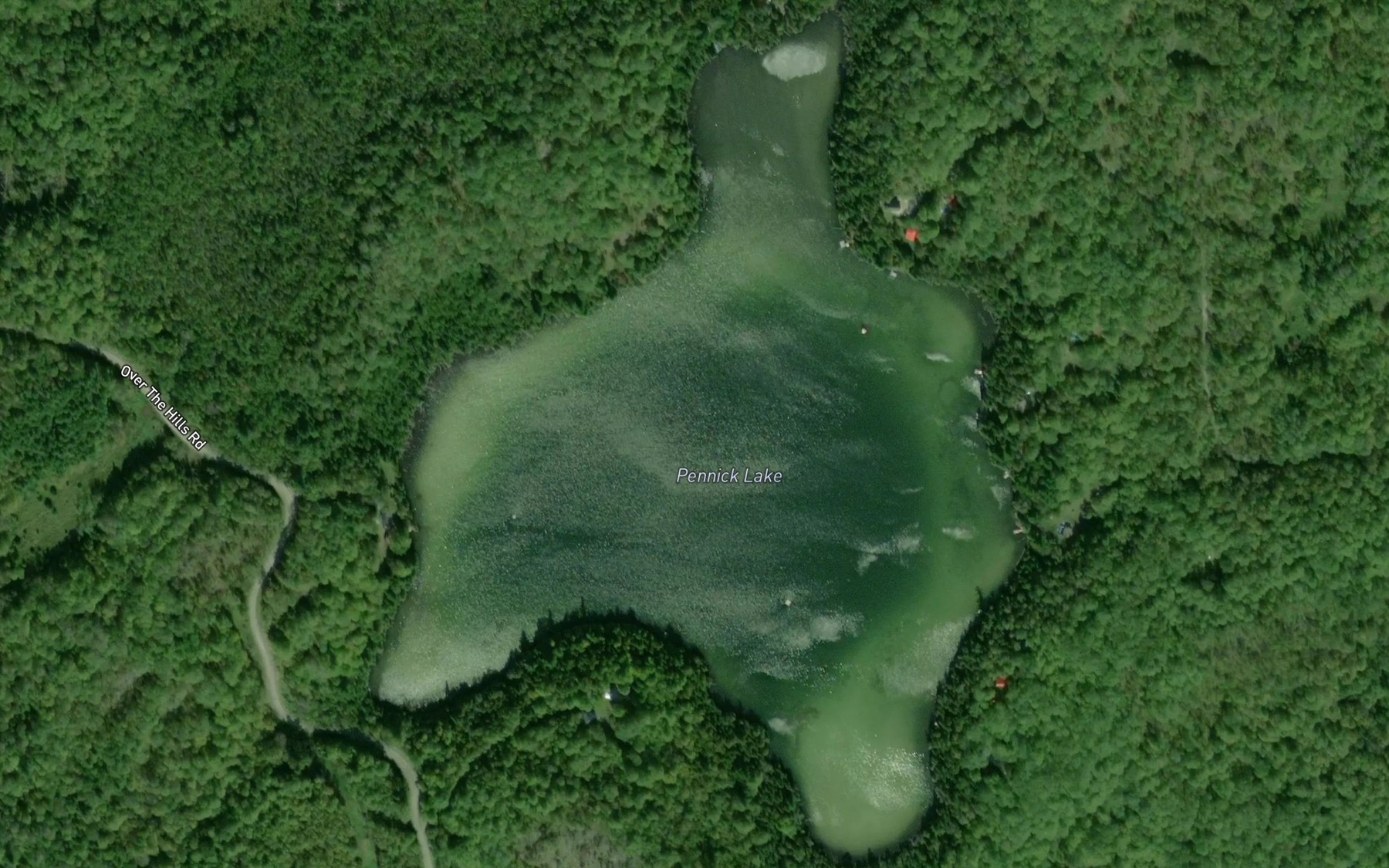 Satellite map of the Pennick Lake