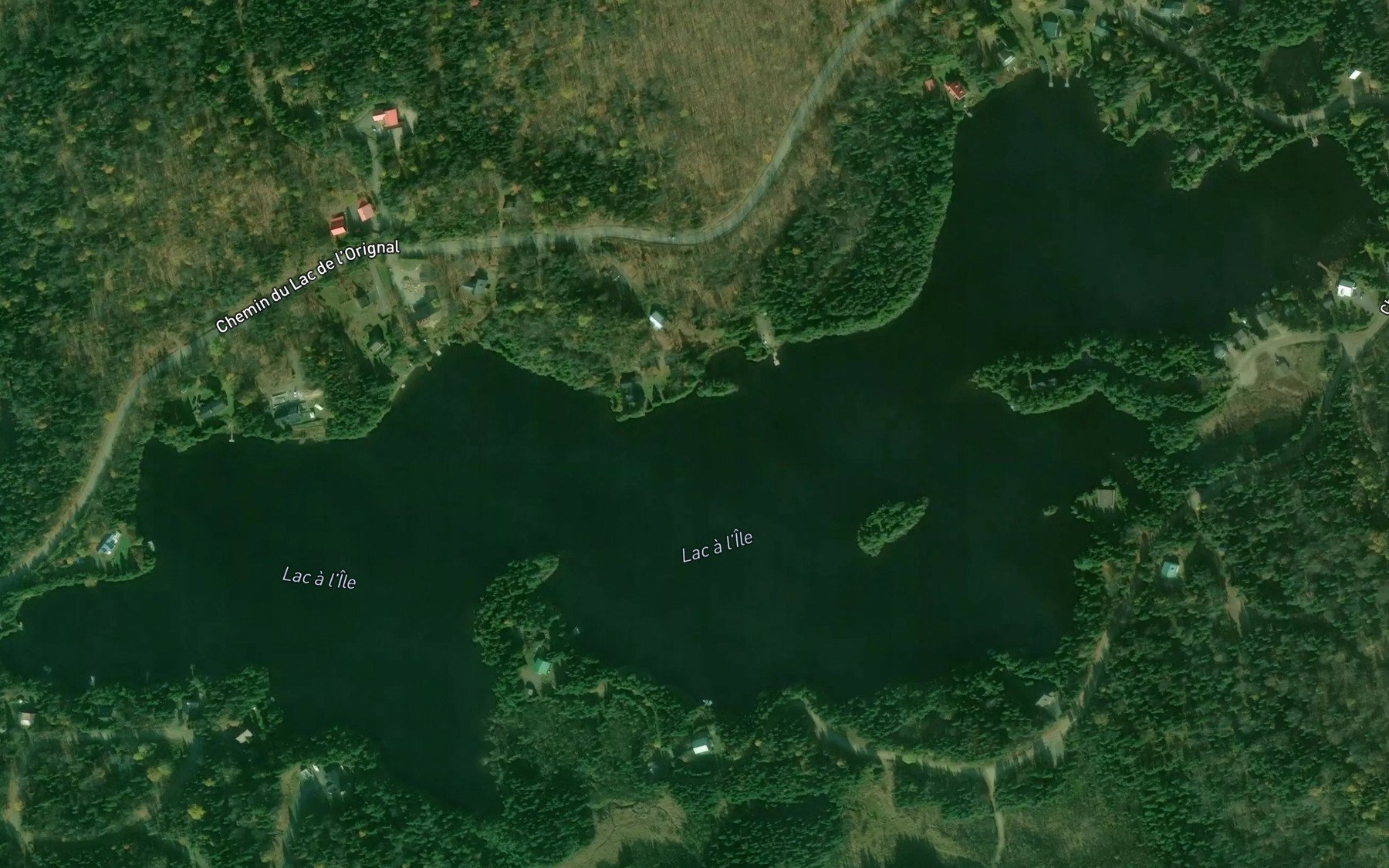 Satellite map of the Lac a l'Ile