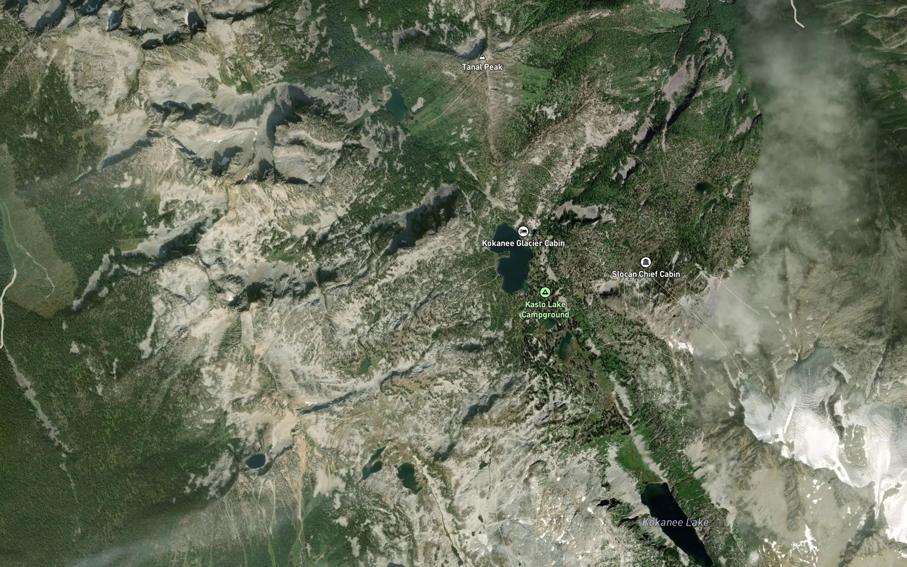 Satellite map of the Griffin Creek