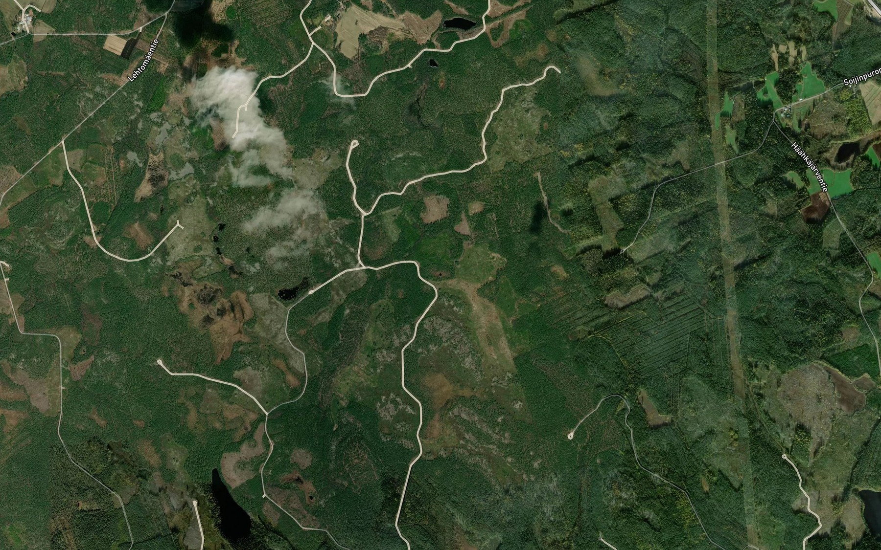 Satellite map of the Paljakkolampi