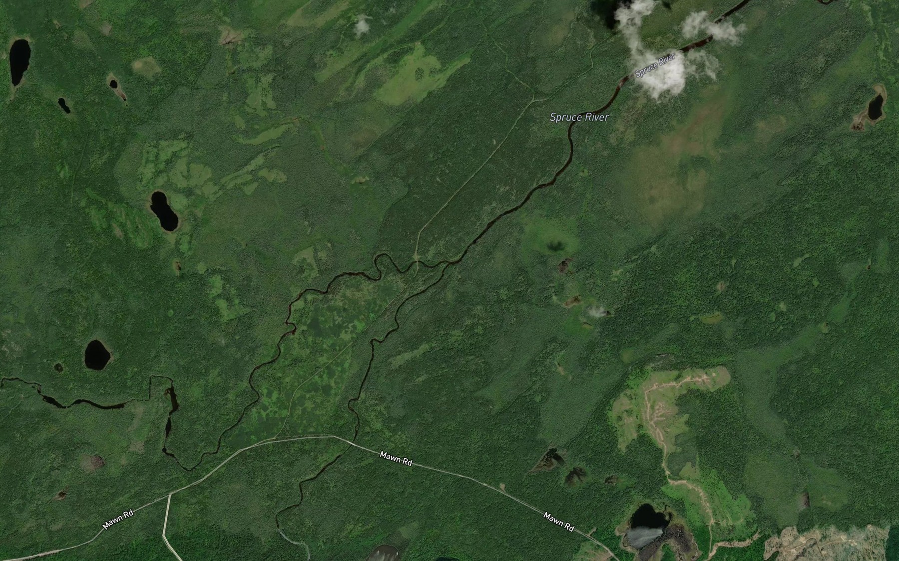 Satellite map of the Eaglehead River