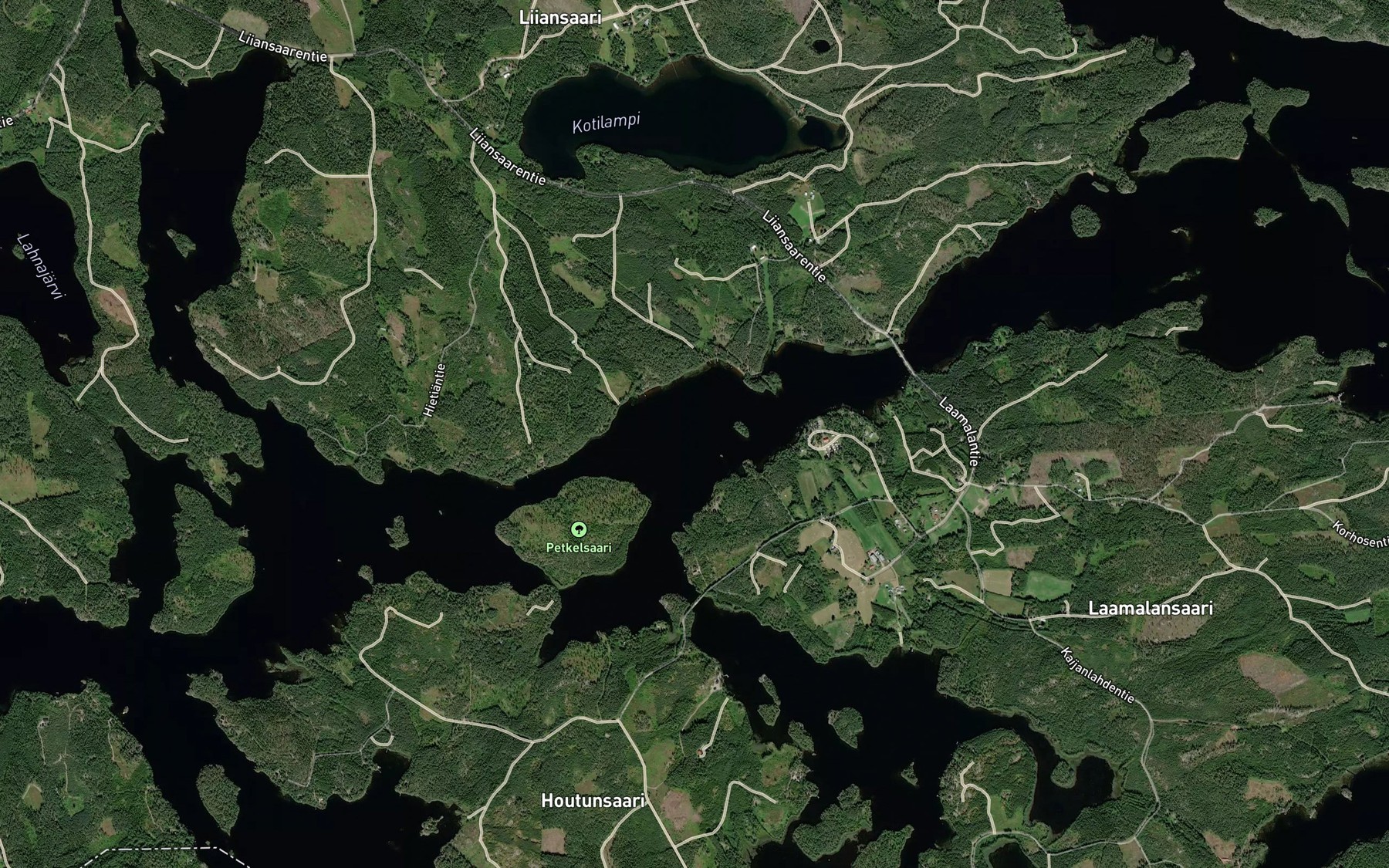 Satellite map of the Ihakanselka