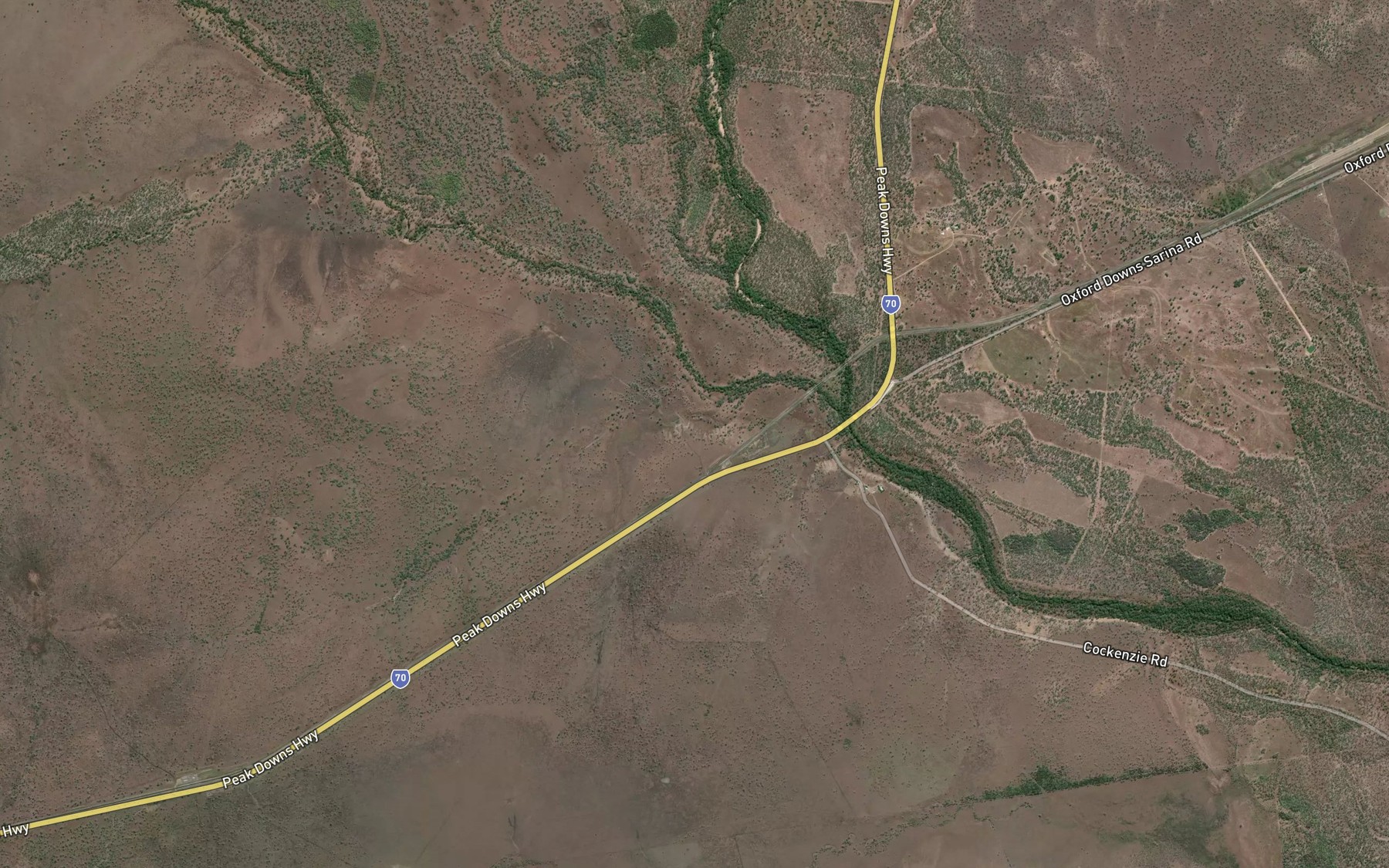 Satellite map of the Cooper Creek