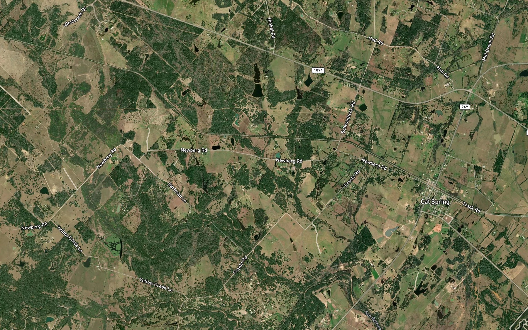 Satellite map of the Panther Creek