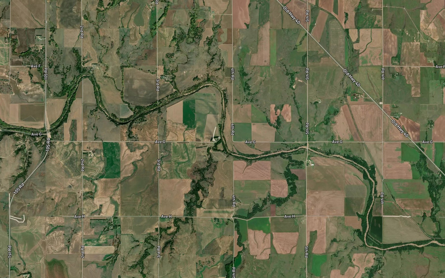 Satellite map of the Spring Creek