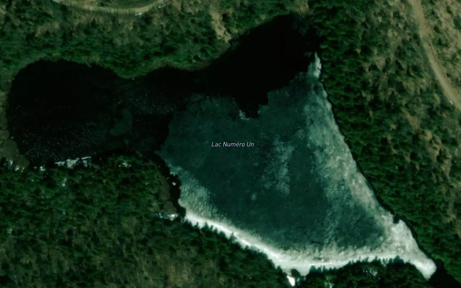 Satellite map of the Lac Numero Un