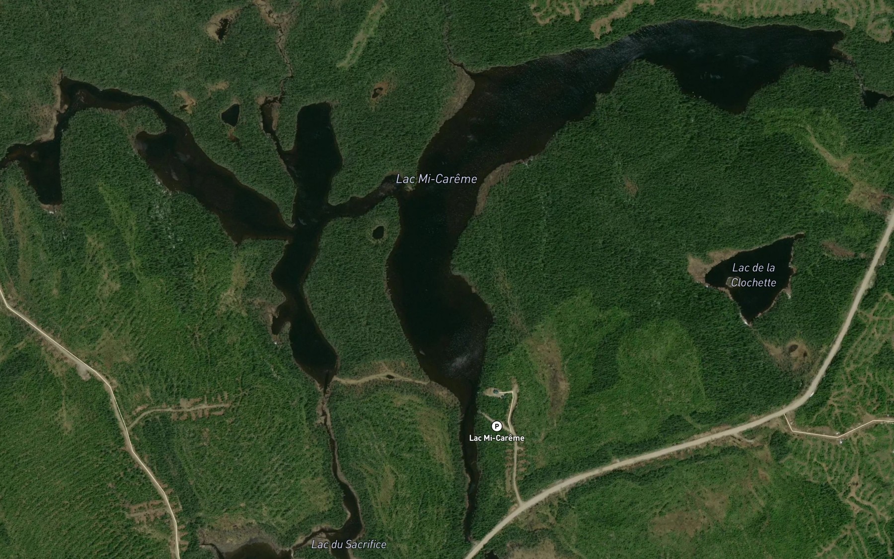 Satellite map of the Lac du Mi-Careme