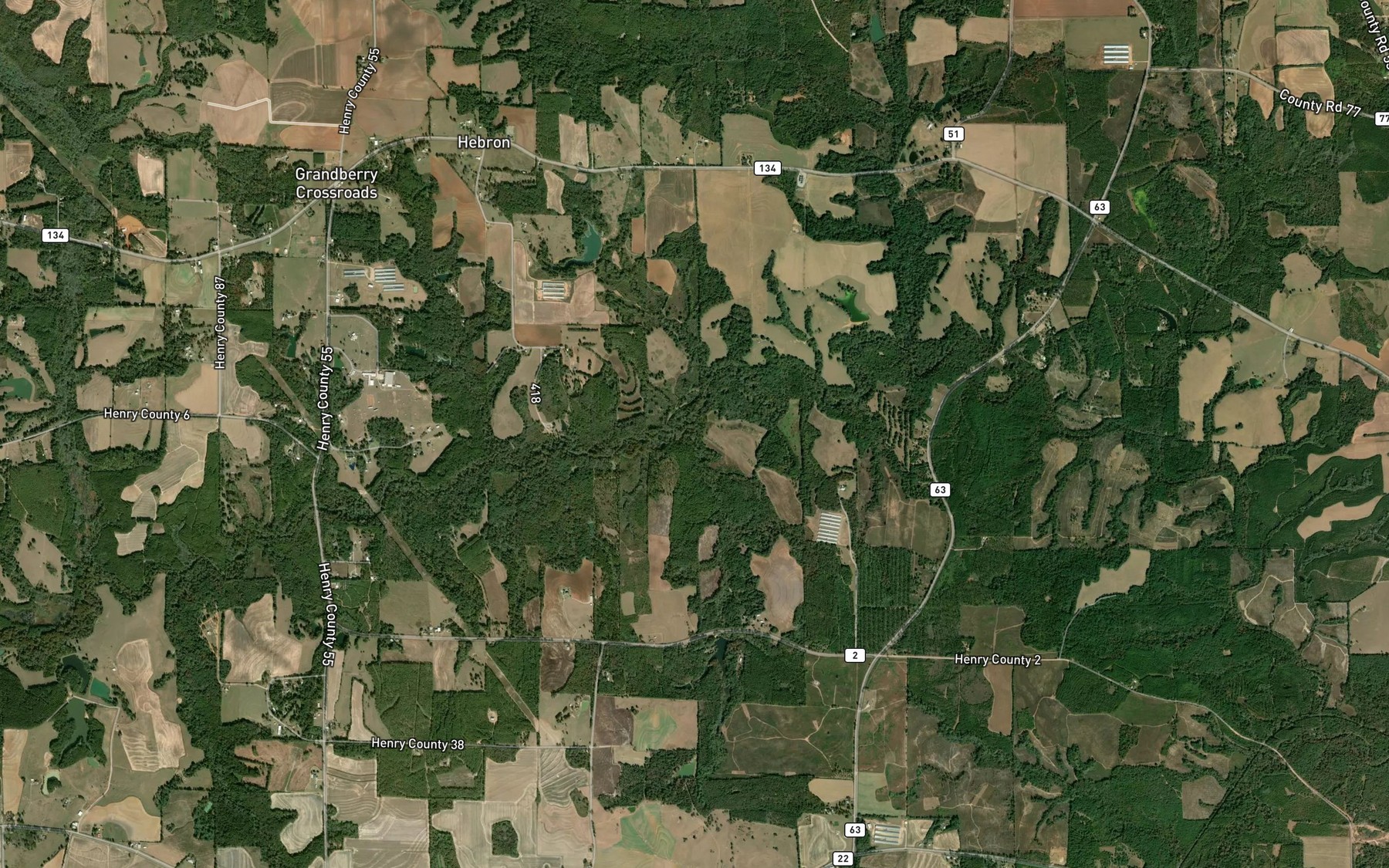 Satellite map of the Holliman Branch