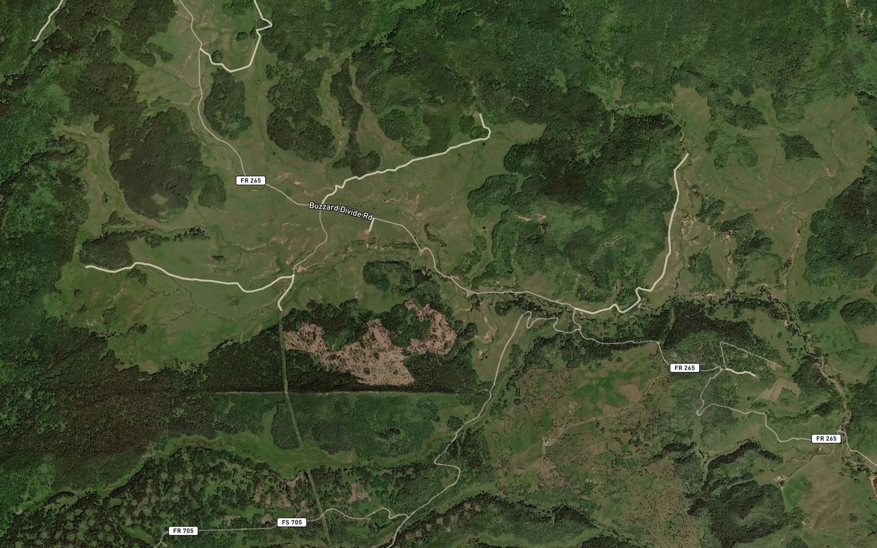 Satellite map of the Gold Creek