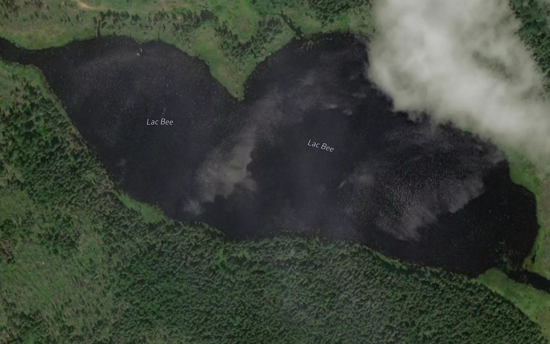 Satellite map of the Lac Bee