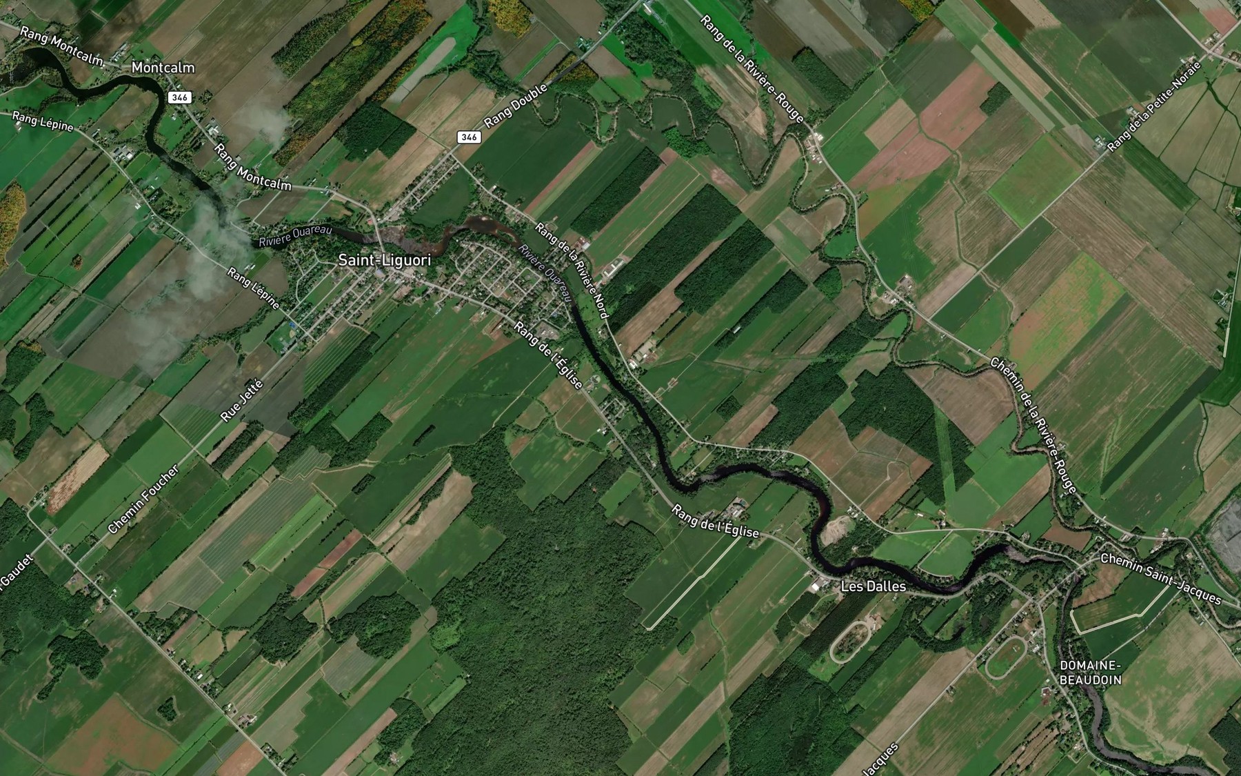 Satellite map of the Cours d'eau Desrochers