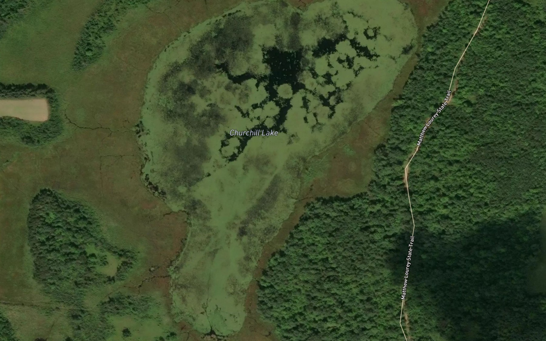 Satellite map of the Churchill Lake
