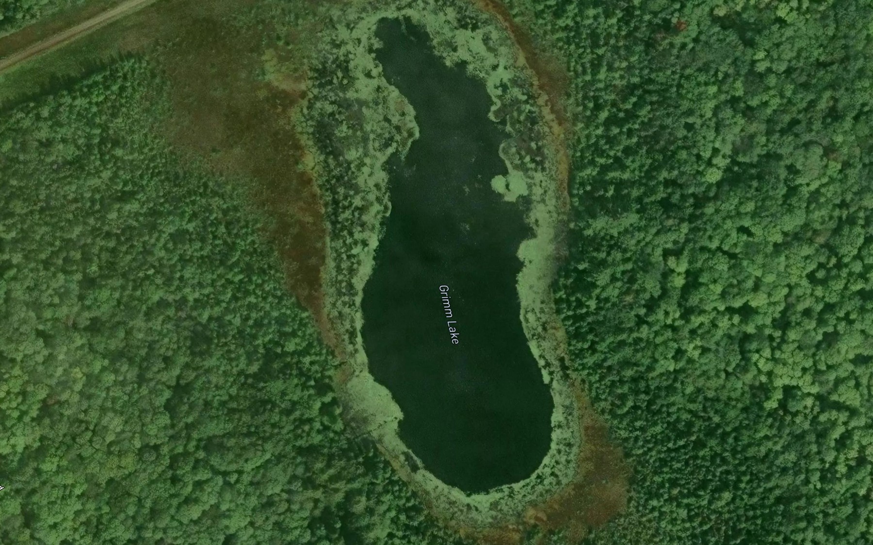 Satellite map of the Grimm Lake