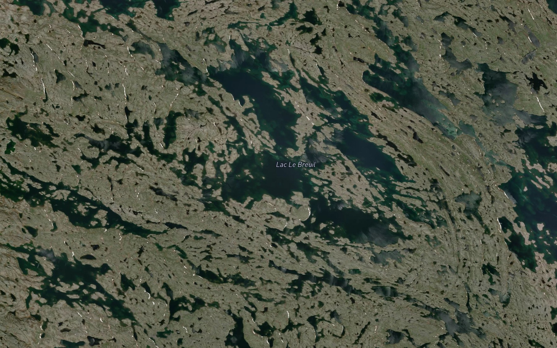 Satellite map of the Lac Le Breuil