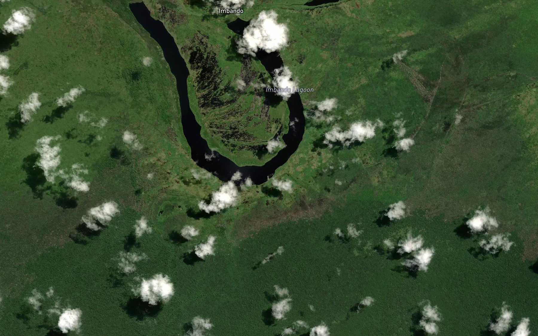 Satellite map of the Imbuando Lagoon