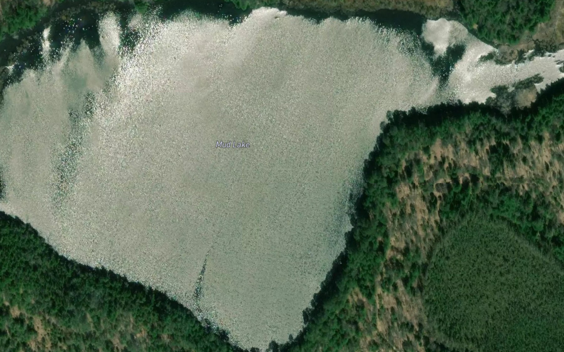Satellite map of the Mud Lake
