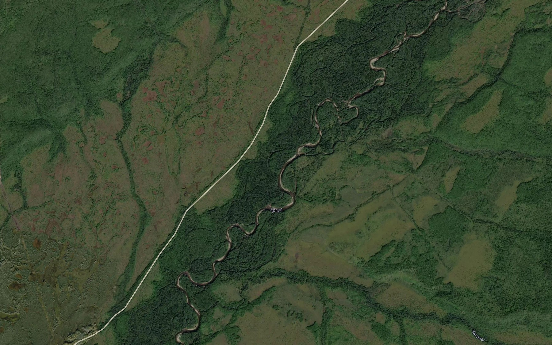 Satellite map of the Yutanakh