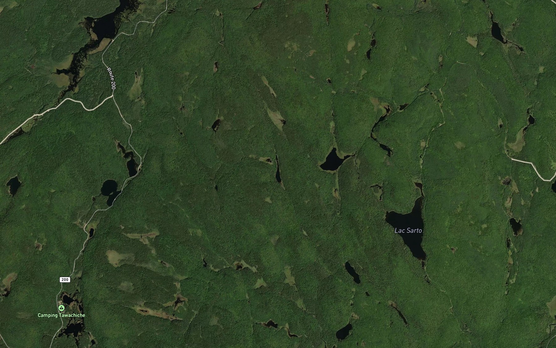 Satellite map of the Lac Misere
