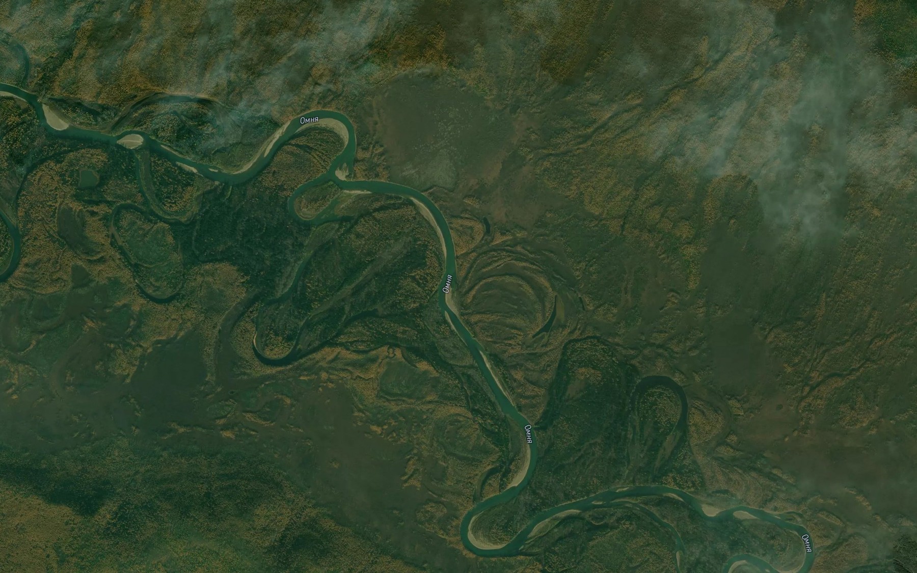 Satellite map of the Ucheka