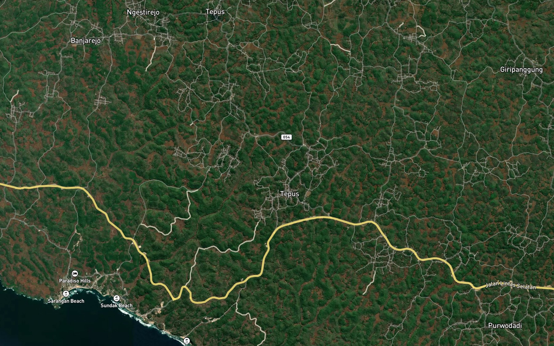 Satellite map of the Telaga Tlempek