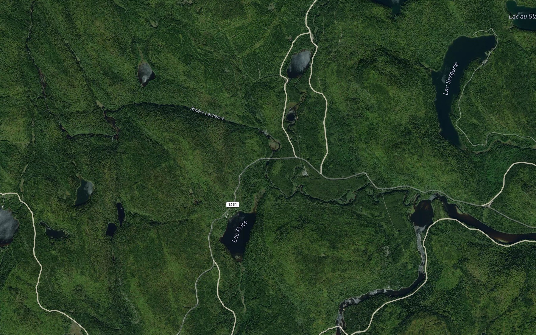 Satellite map of the Lac de Dieppe