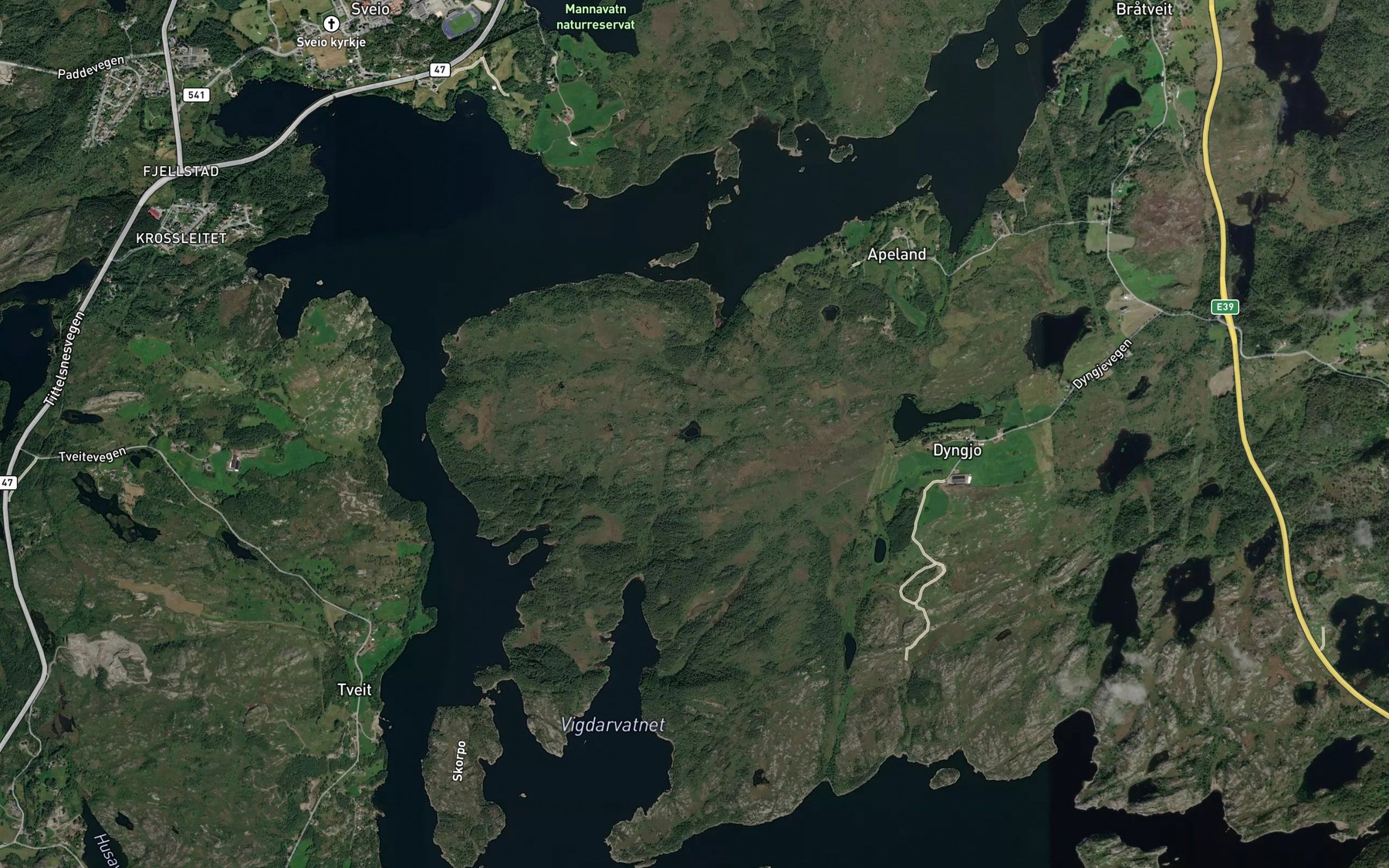 Satellite map of the Stemmetjorna