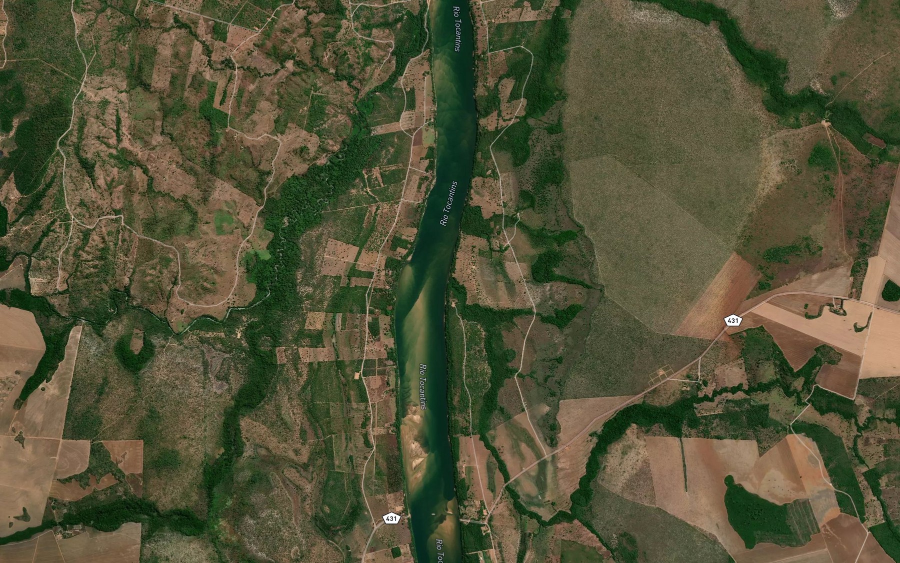 Satellite map of the Ribeirao Sao Joao