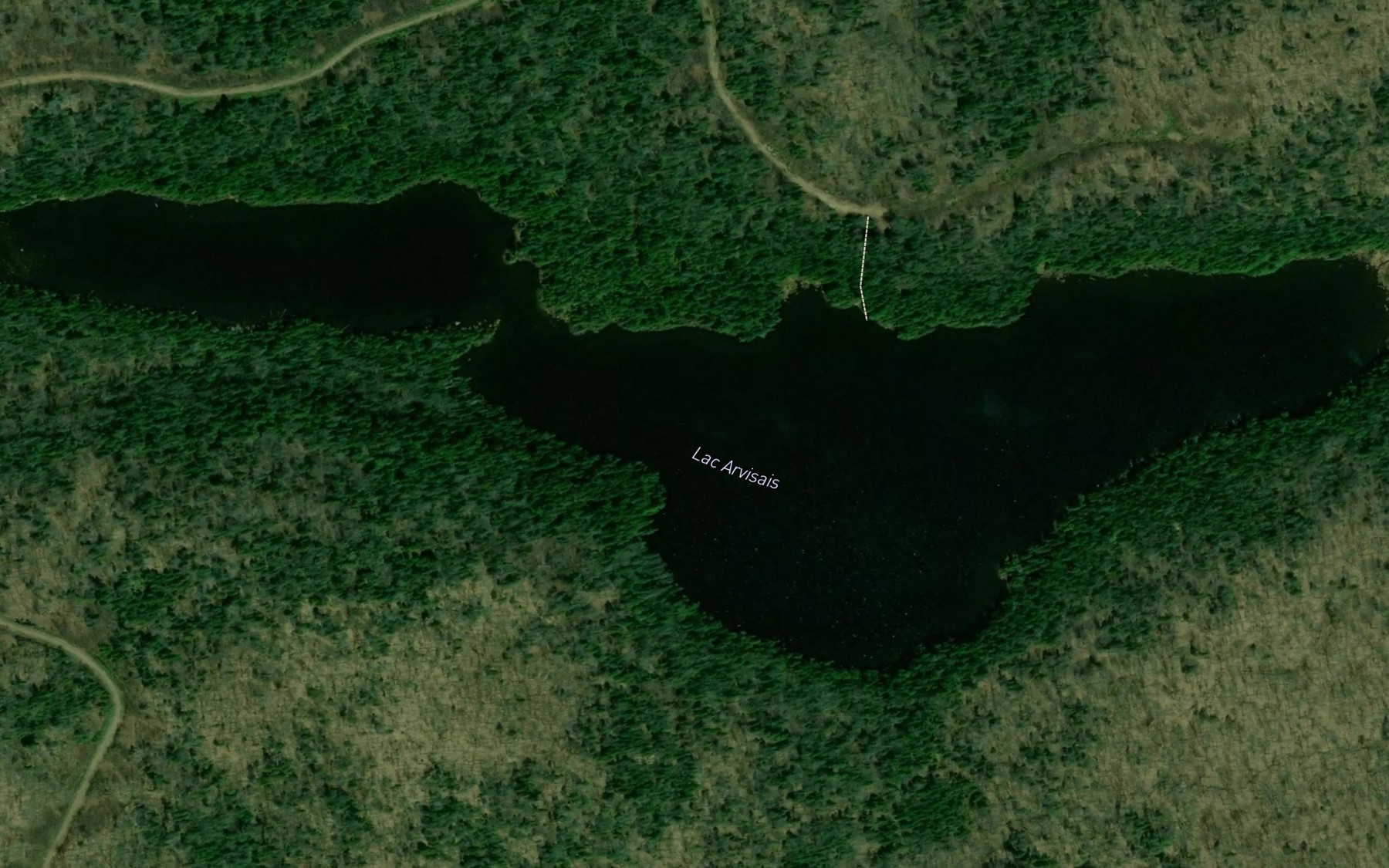 Satellite map of the Lac Arvisais