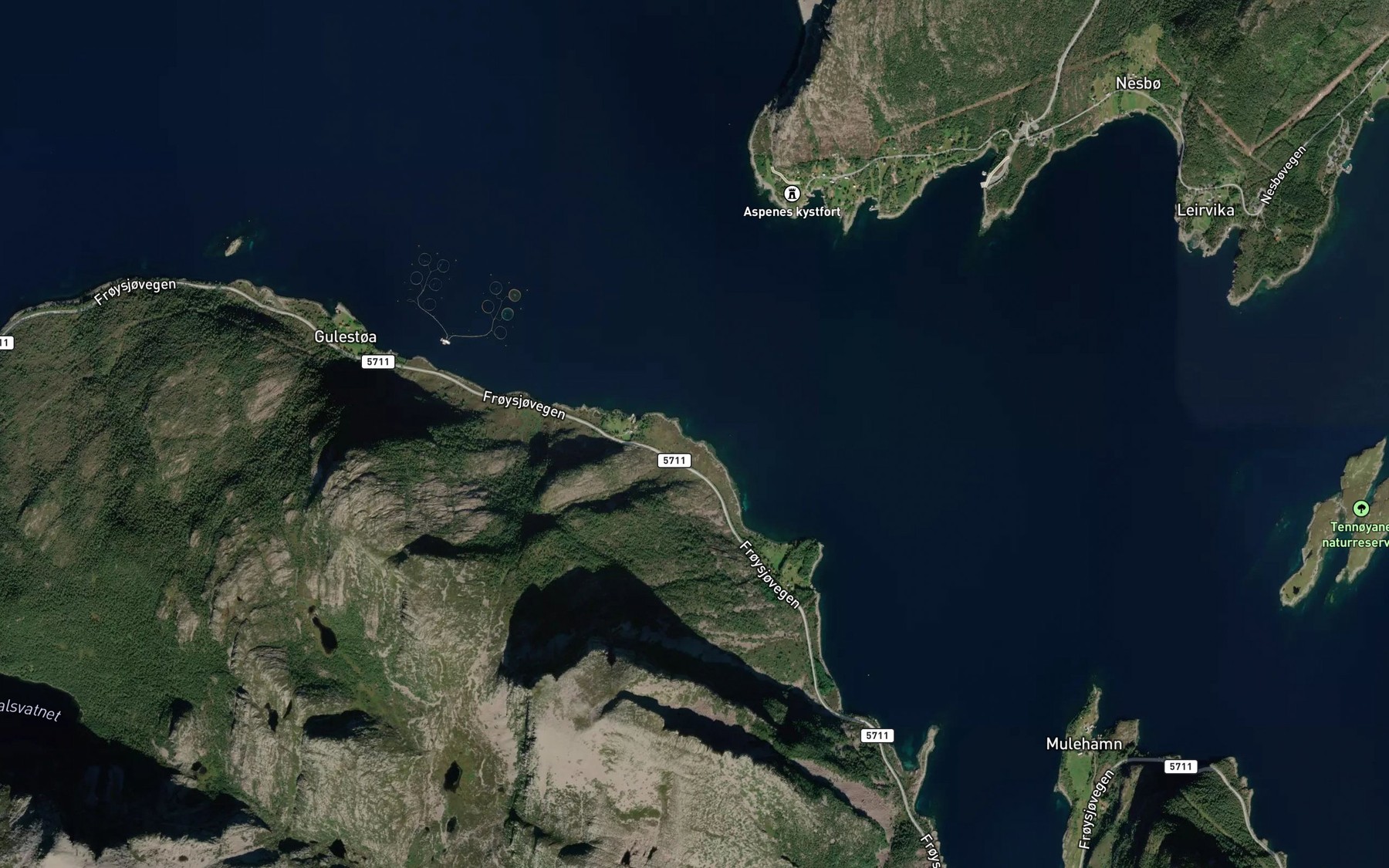 Satellite map of the Haldevik