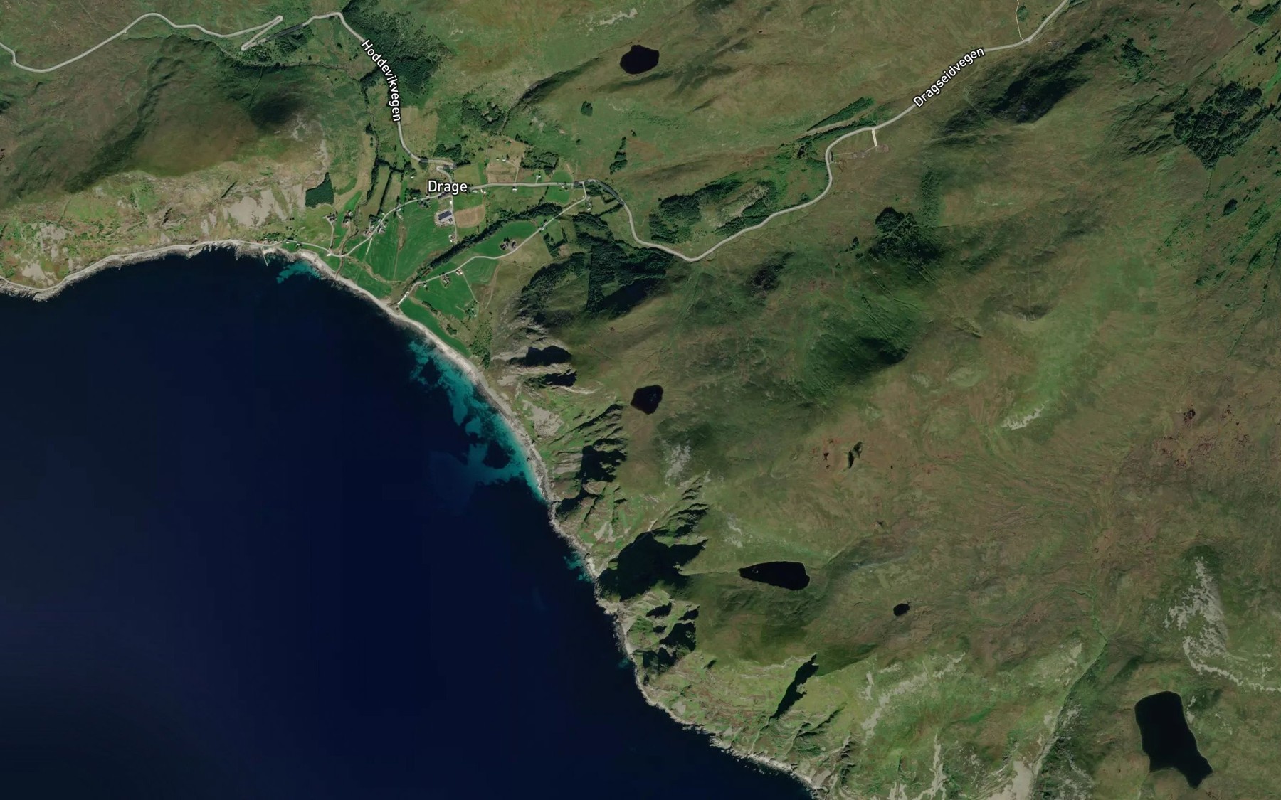Satellite map of the Myrevatnet