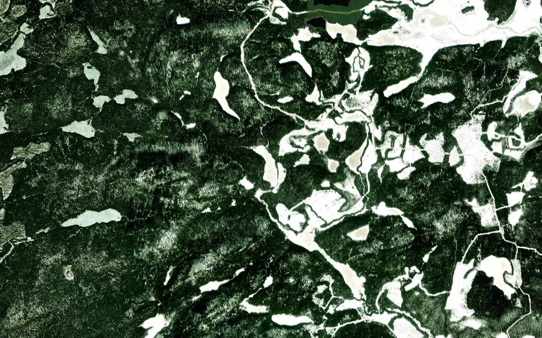 Satellite map of the Lac Lewis