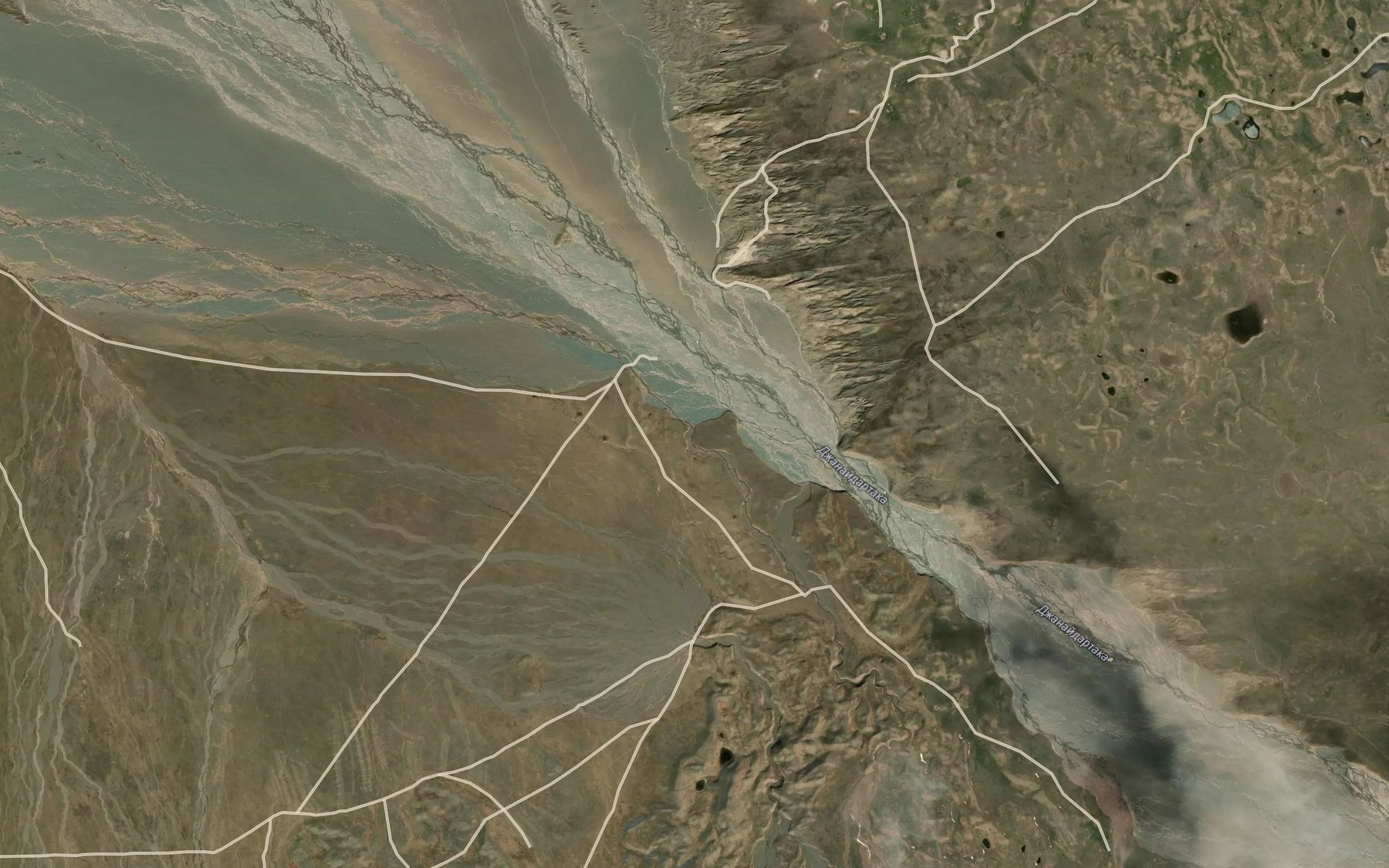 Satellite map of the Kara-Suu Vostochnyy