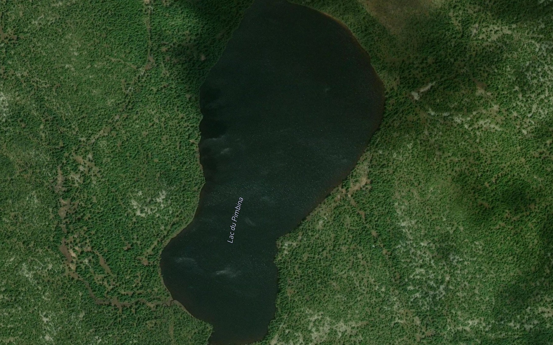 Satellite map of the Lac du Pimbina