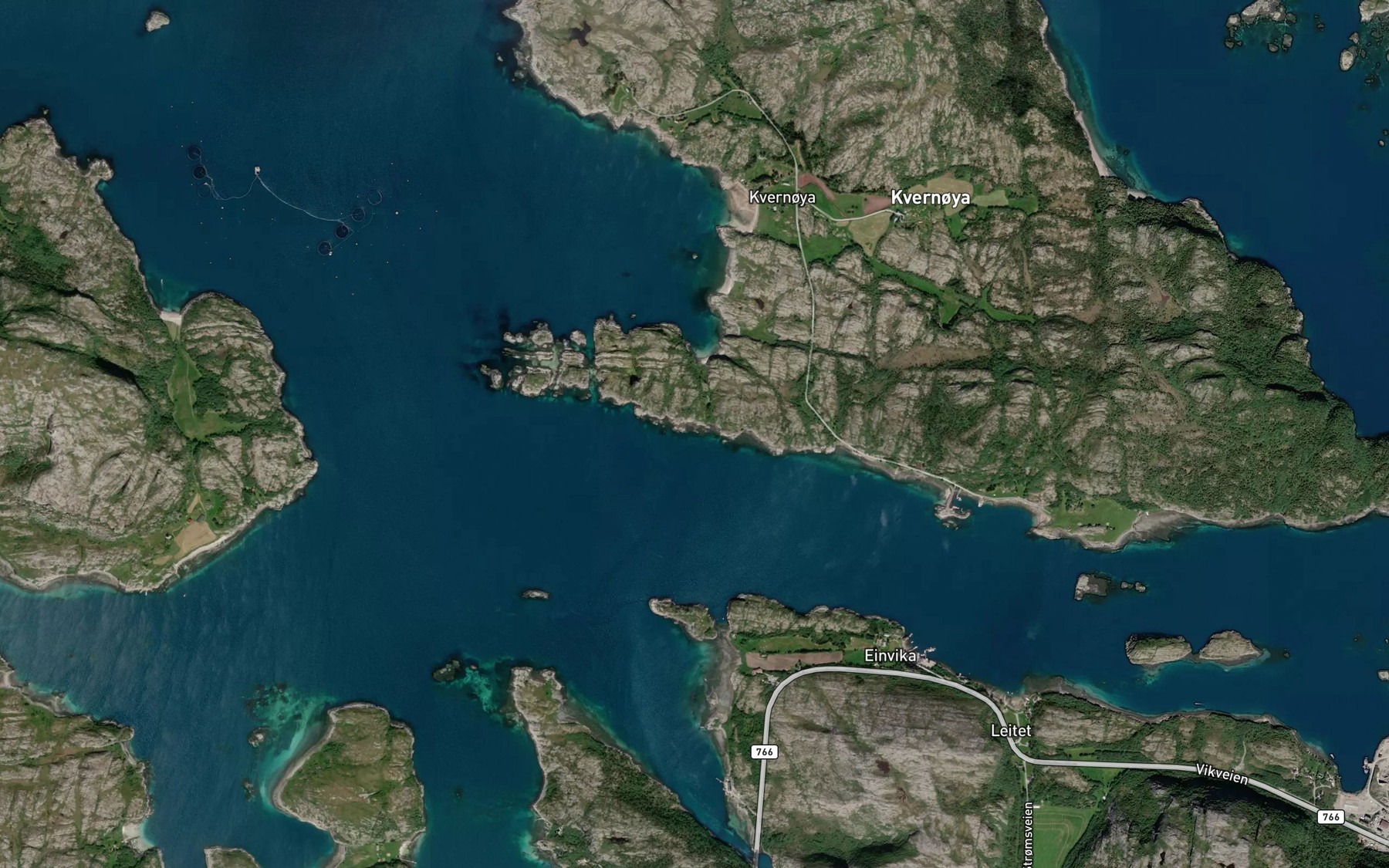Satellite map of the Valvika