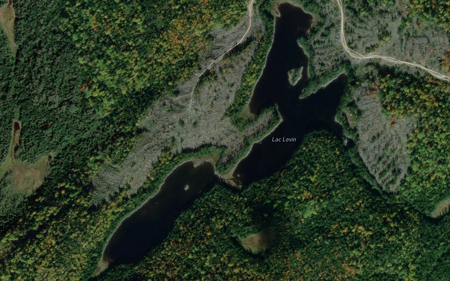 Satellite map of the Lac Levin