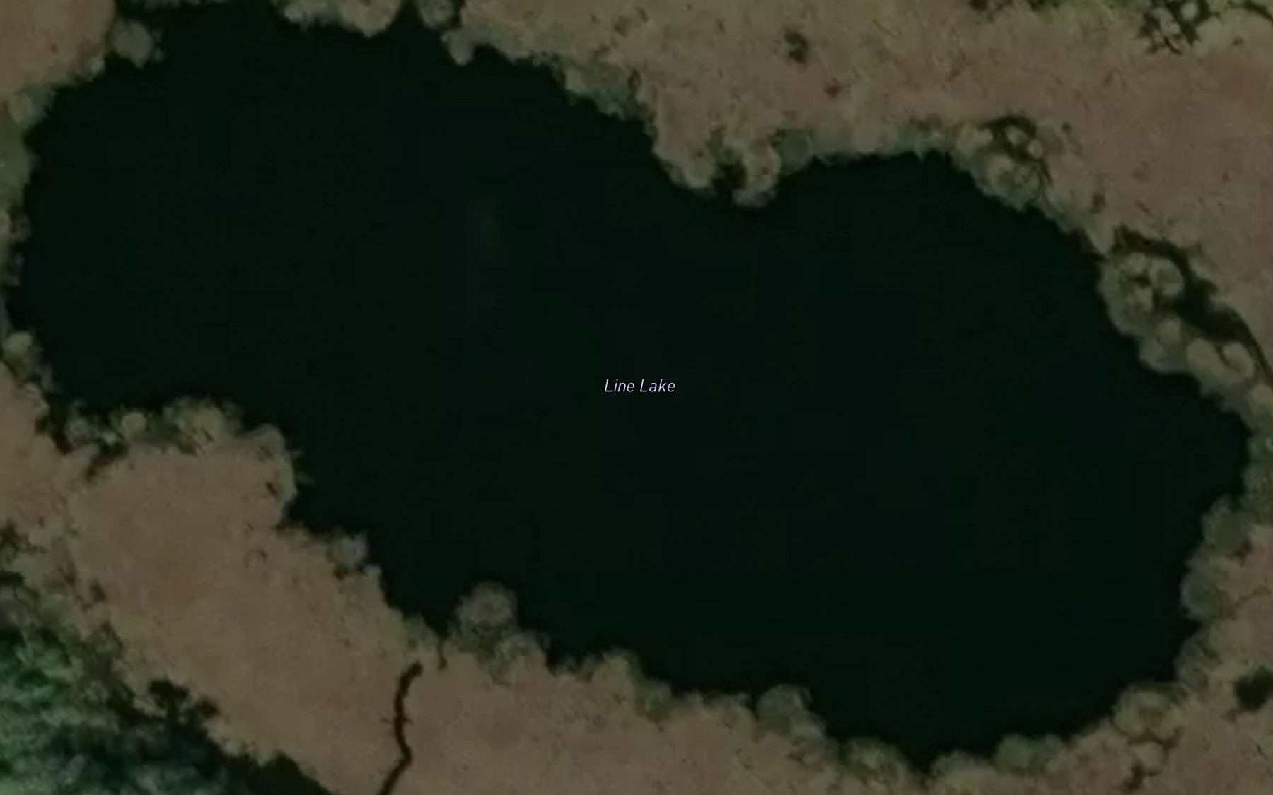 Satellite map of the Line Lake
