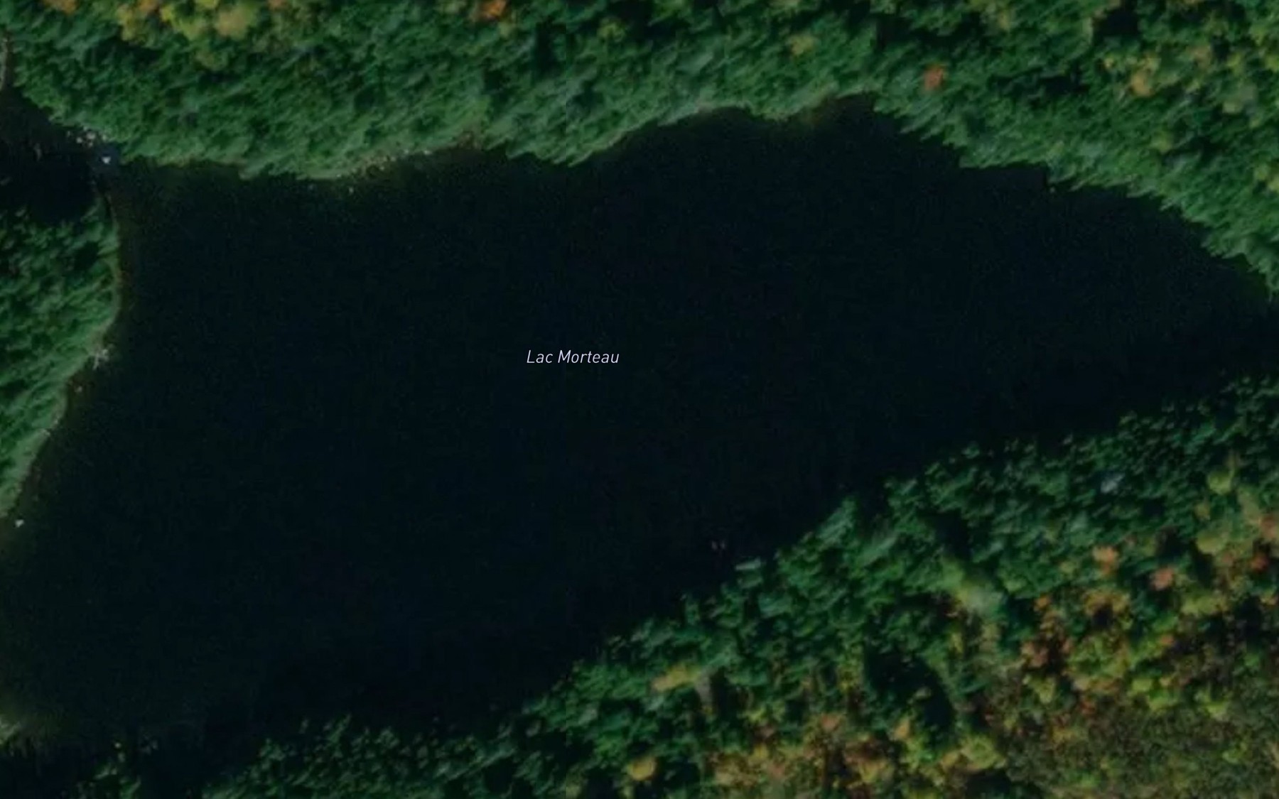 Satellite map of the Lac Morteau