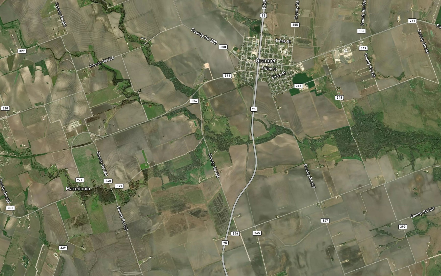 Satellite map of the Yankee Branch