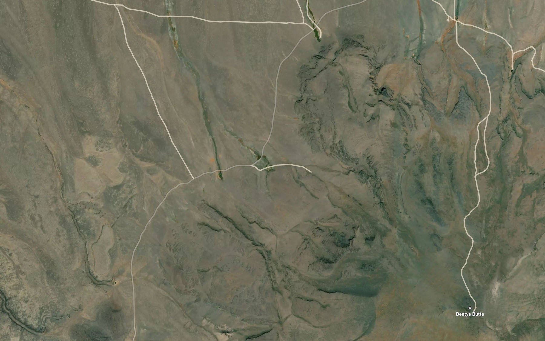 Satellite map of the Twin Springs