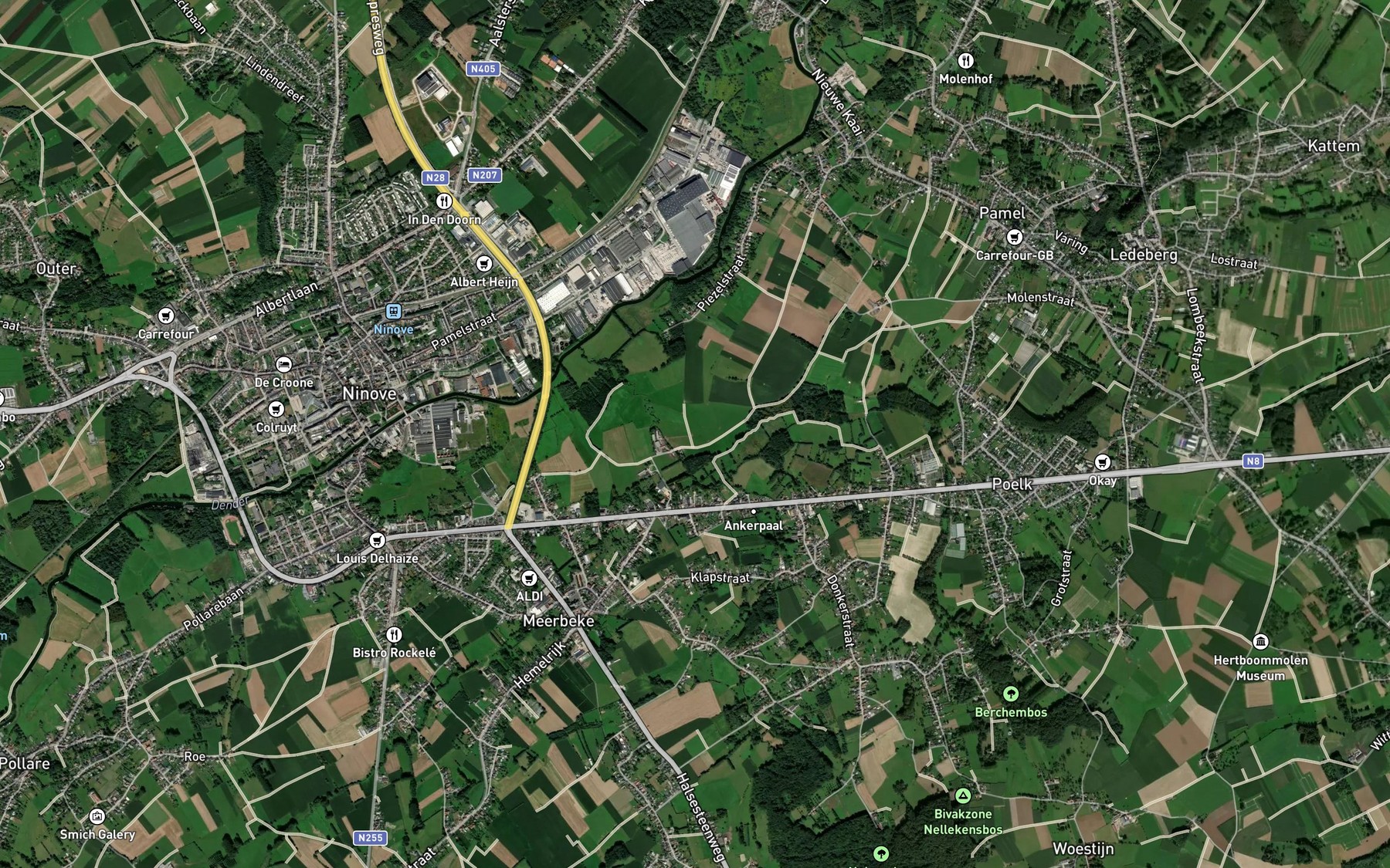 Satellite map of the Molenbeek