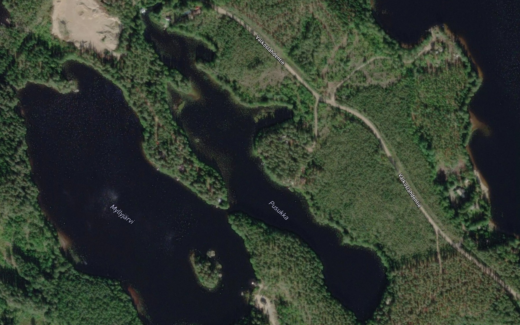 Satellite map of the Pusukka