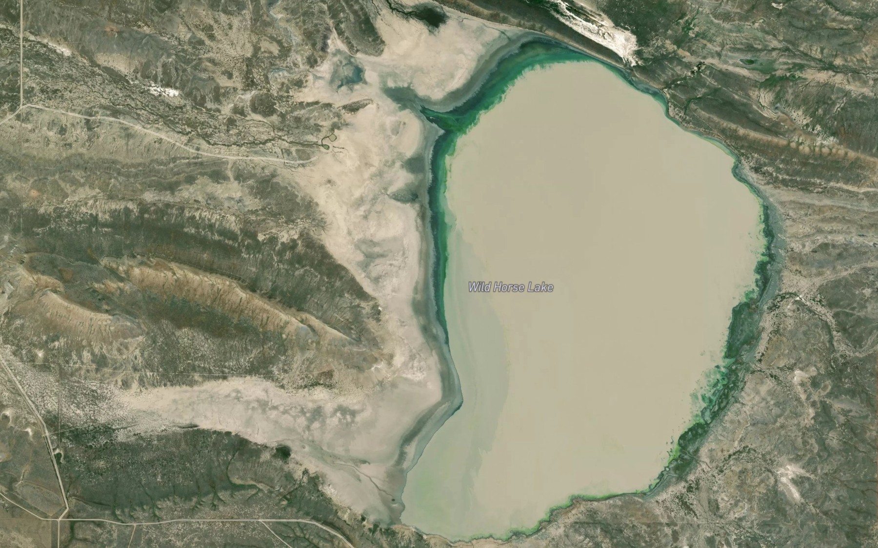 Satellite map of the Wild Horse Lake