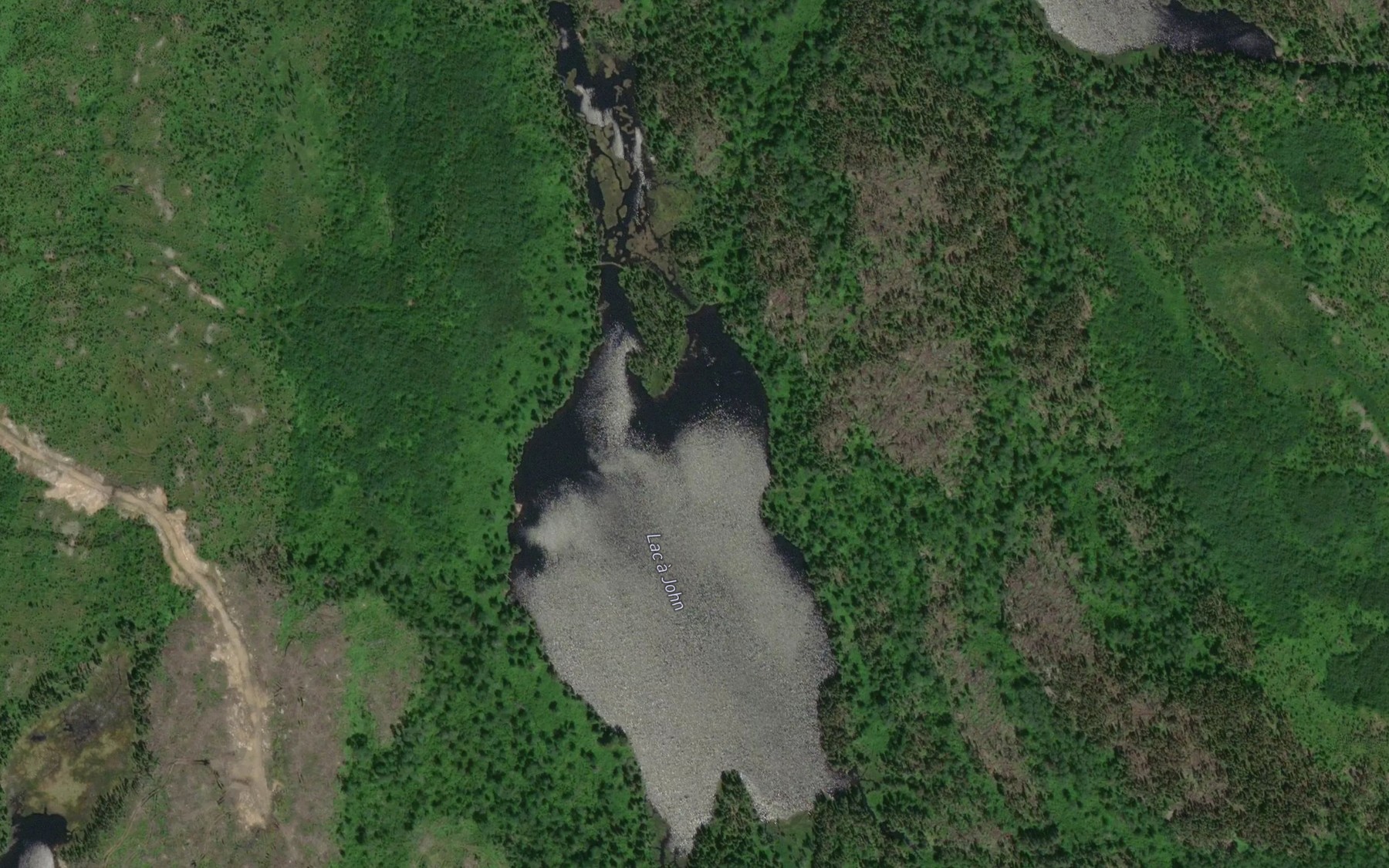 Satellite map of the Lac a John