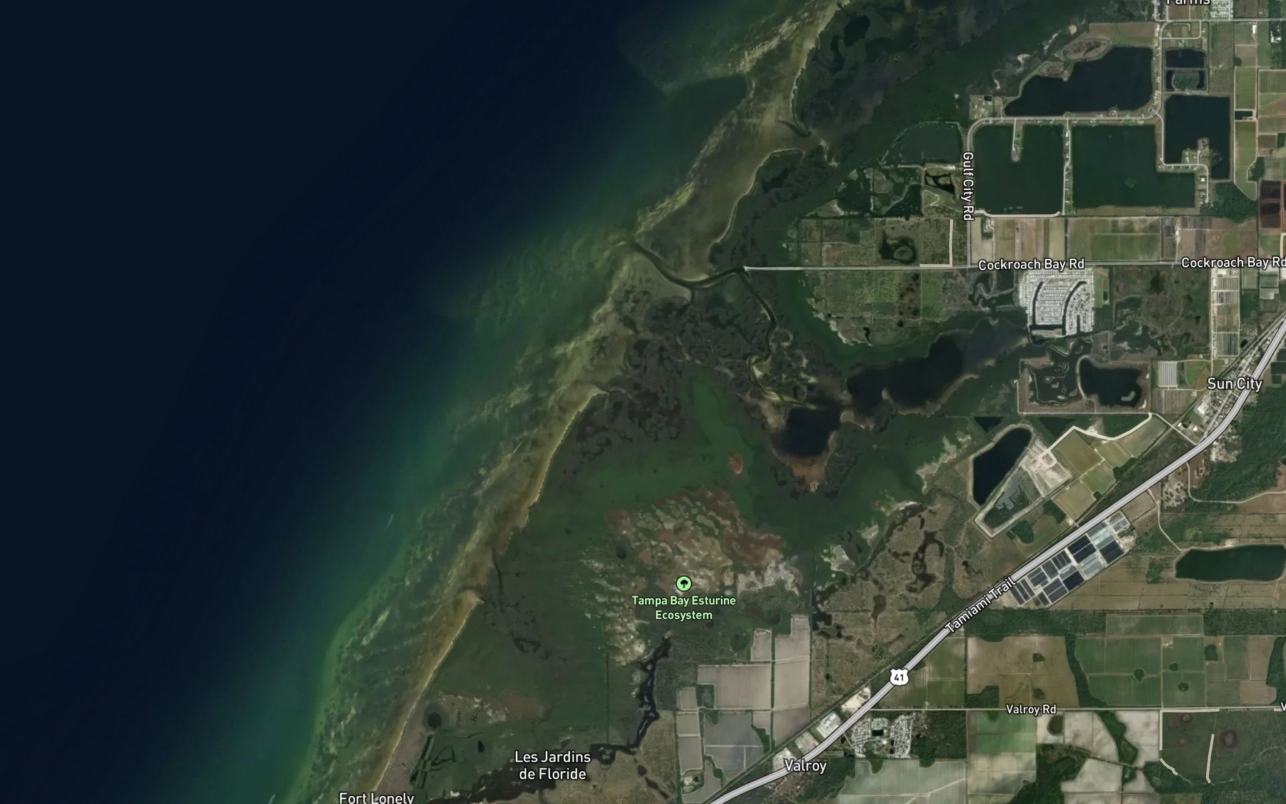 Satellite map of the South Stop
