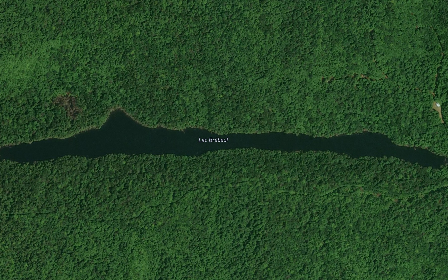 Satellite map of the Lac Brebeuf