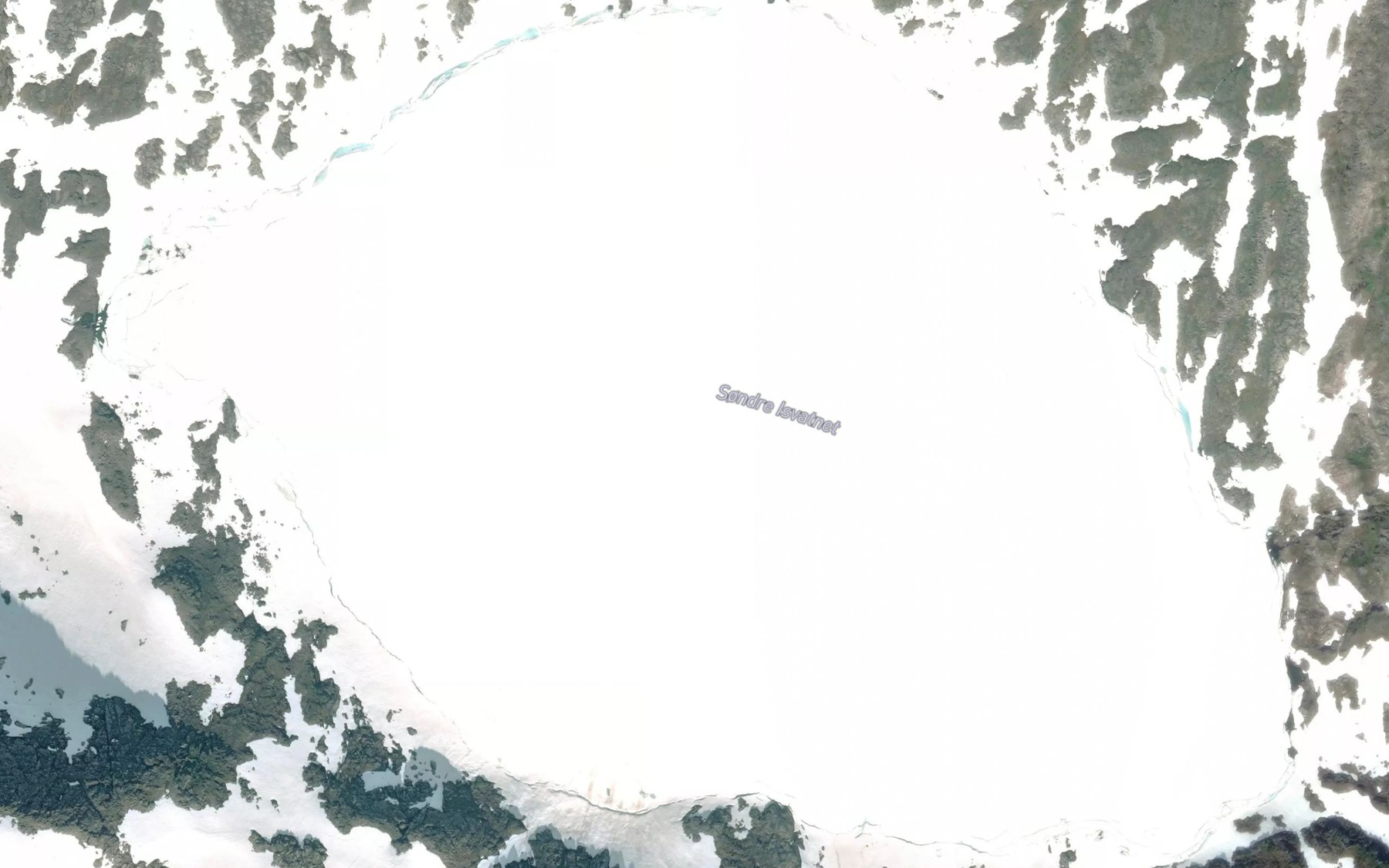 Satellite map of the Isvatnet,s