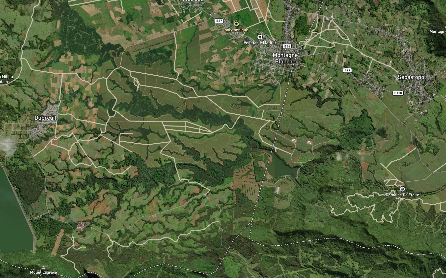 Satellite map of the River Vacaos