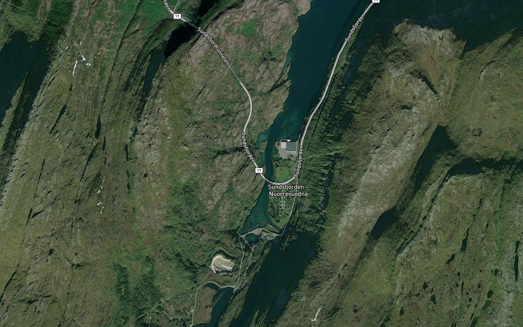 Satellite map of the Naustosen