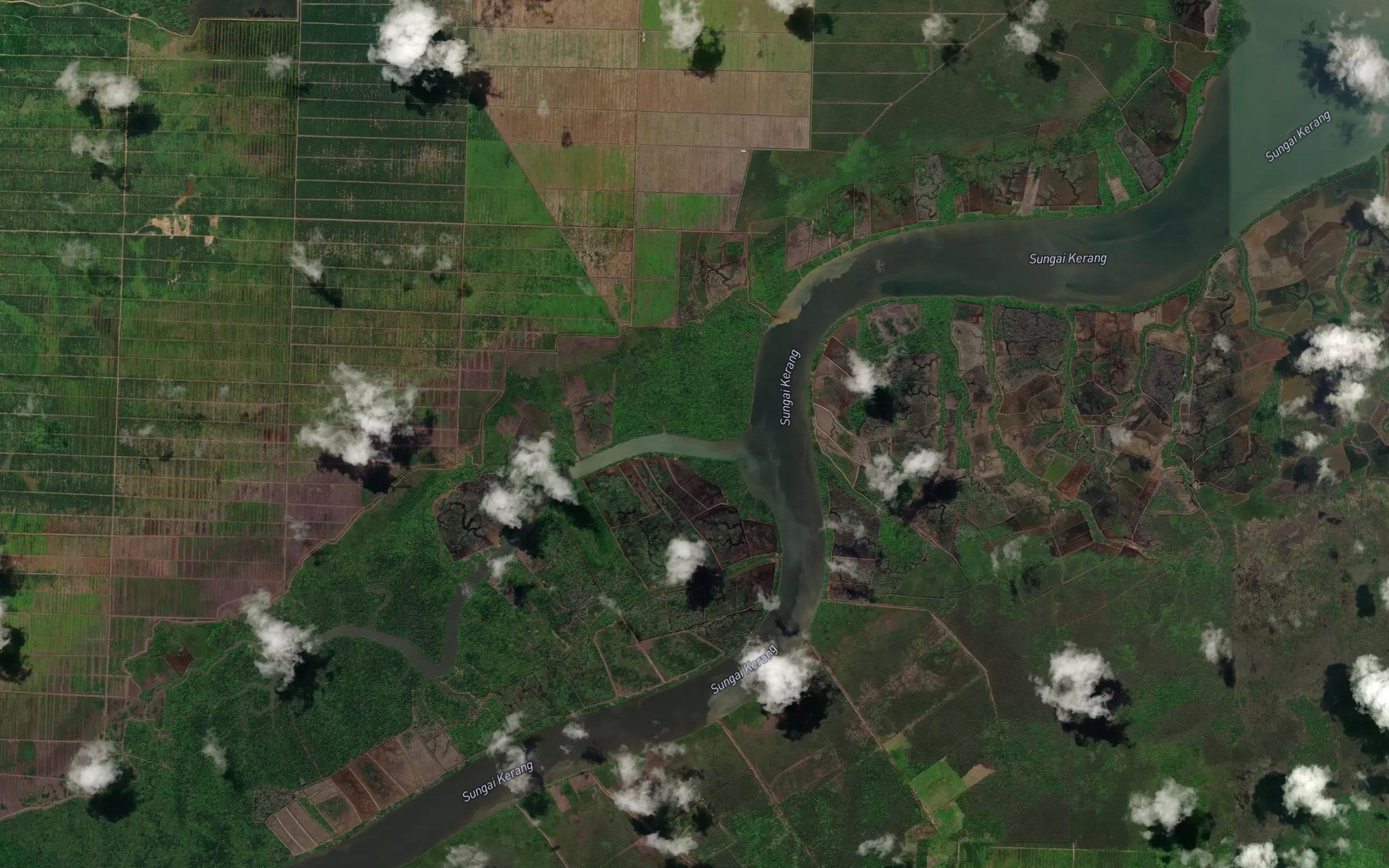 Satellite map of the Sungai Langgai