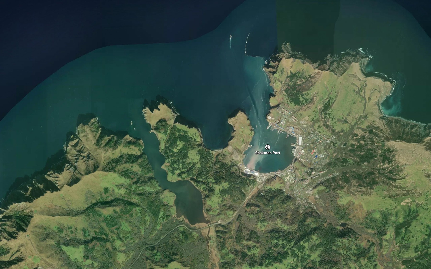 Satellite map of the Bukhta Khromova